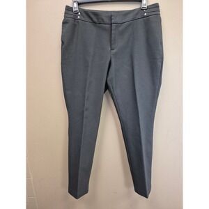 Christopher & Banks Black Pants Womens 12 Stretch Slim Straight Career